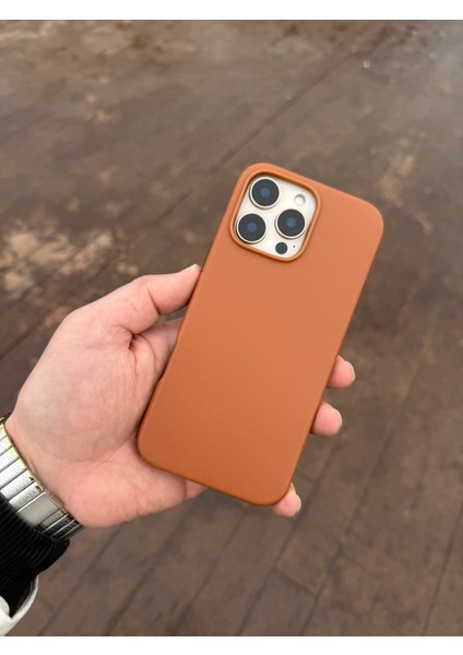 Apple iPhone 16 Pro Max Deri Kiremit Magsafe Luxury Telefon Kılıfı