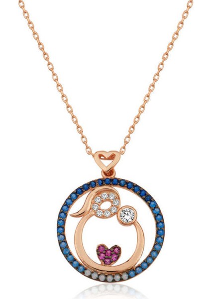Gümüş Rose Anne ve Bebek Sevgisi Kadın Kolye CSR2180645