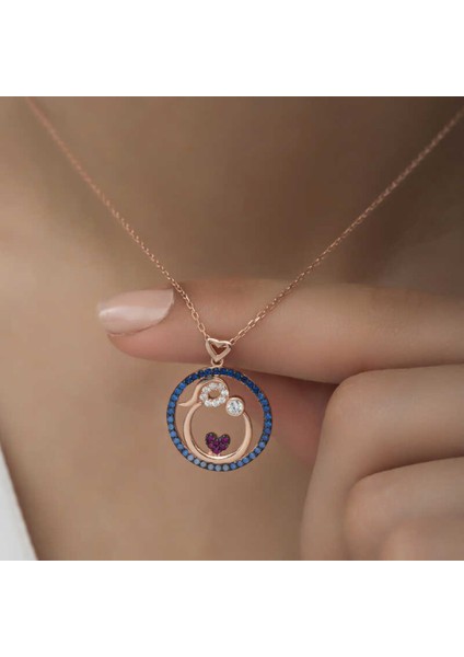 Gümüş Rose Anne ve Bebek Sevgisi Kadın Kolye CSR2180645 indirimleri