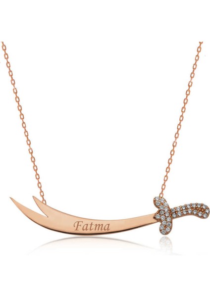 Gümüş İsimli Zülfikar Kılıcı Kadın Kolye CSR2180500