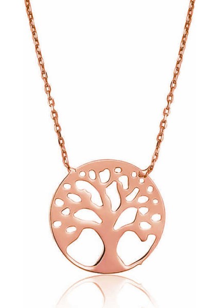 Gümüş Rose Hayat Ağacı Kadın Kolye CSR2183961