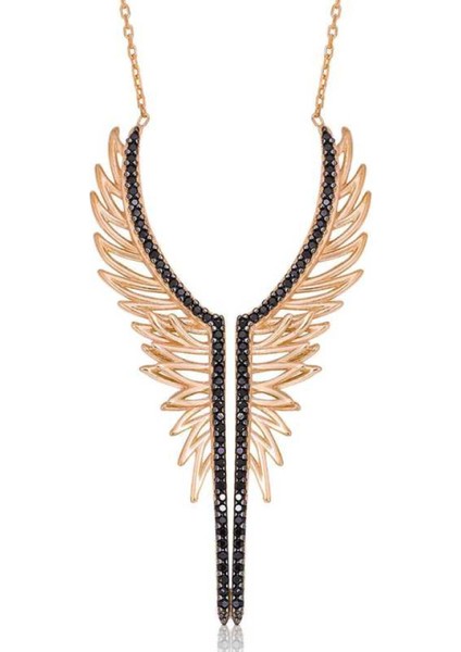 Gümüş Melek Kanadı Kadın Kolye CSR2180124