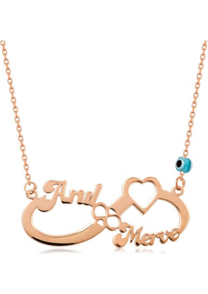 Gümüş Rose Isimli Sonsuzluk Kolye CSR2180626