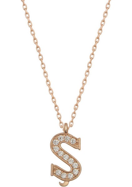 Gümüş Rose Ş Harfi Kadın Kolye CSR2184306