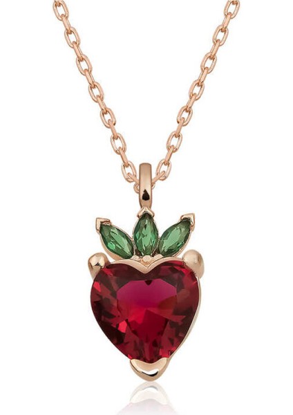 ​Gümüş Rose Çilek Figür Meyve Kolye CSR2181197
