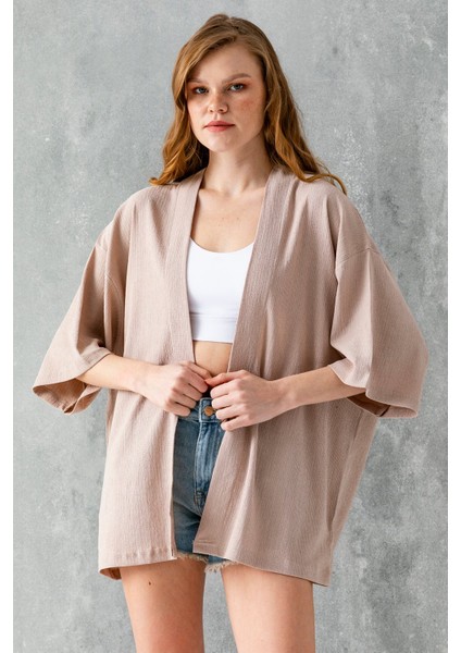 Kadın Yarım Kol Kısa Bürümcük Kimono