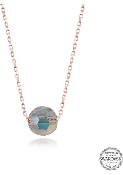 Kristal Taşlı Parlak Top Gümüş Kadın Kolye CSR2184688