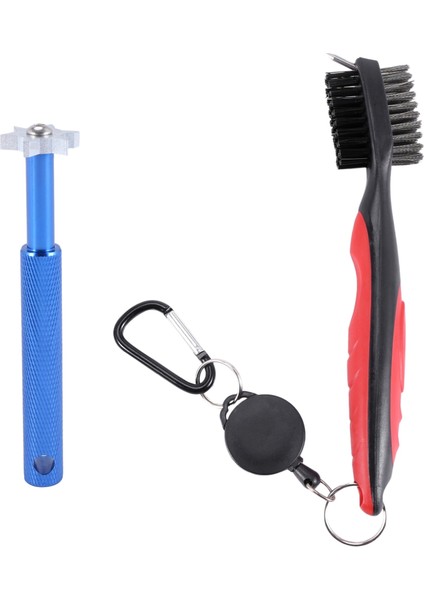 Golf Oluk Bileyici Aleti Golf Kulübü Oluk Bileyici ve Golfçüler Için Geri Çekilebilir Golf Sopası Fırçası Tüm Golf Ütüleri Için Pratik ve Temiz Kitler Mavi ve Kırmızı (Yurt Dışından)