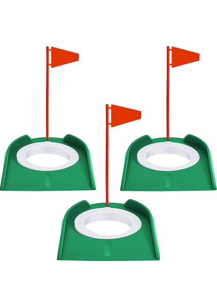 3 Adet Golf Vuruş Fincan Golf Delik Eğitim Yardımları Golf Aksesuarları Golf Eğitim Atıcılar Plastik Bayrak ile Yeşil + Kırmızı (Yurt Dışından)