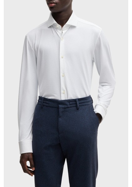 Esnek Jarse Slim Fit Uzun Kol Gömlek Erkek Gömlek 50533393 100