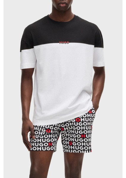 Streç Pamuklu Renk Bloklu Regular Fit Bisiklet Yaka T Shirt Erkek T Shirt 50534164 001 modelleri