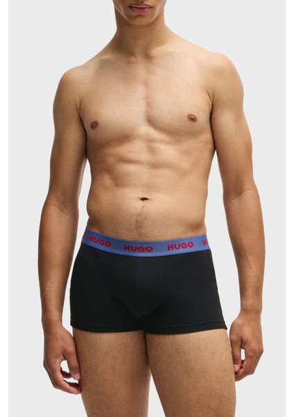 Streç Pamuklu Logolu 3 Pack Boxer Erkek Boxer 50532611 968 fiyatları