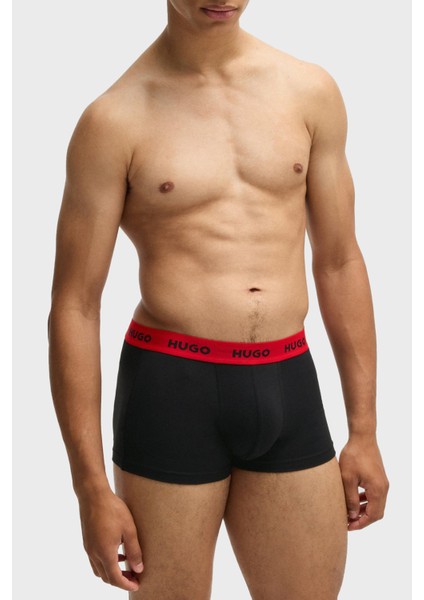 Streç Pamuklu Logolu 3 Pack Boxer Erkek Boxer 50532611 968 modelleri