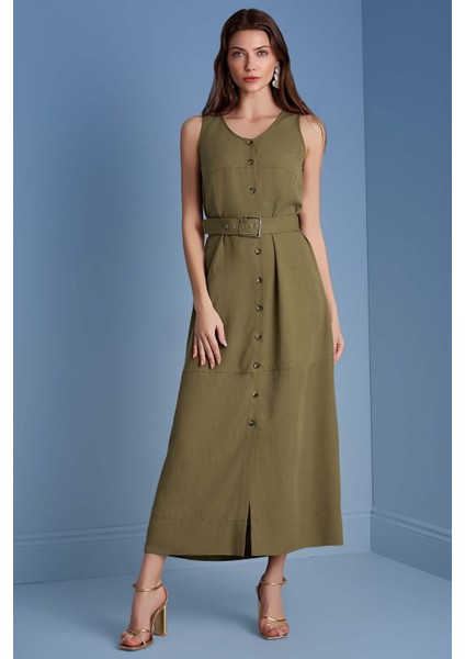 Kolsuz Haki Elbise