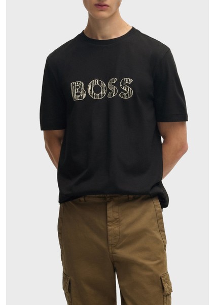 Pamuklu Jarse Regular Fit Logo Baskı T Shirt Erkek T Shirt 50534923 001