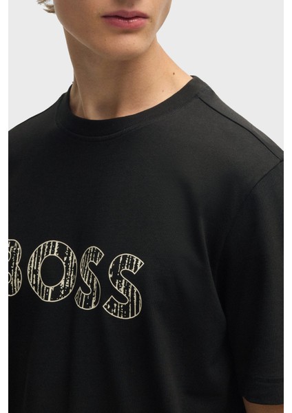 Pamuklu Jarse Regular Fit Logo Baskı T Shirt Erkek T Shirt 50534923 001 fırsatları