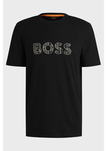 Pamuklu Jarse Regular Fit Logo Baskı T Shirt Erkek T Shirt 50534923 001 indirimleri
