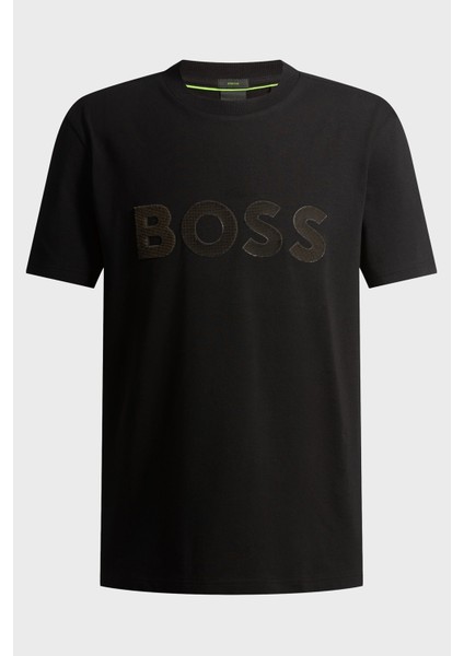 Streç Pamuklu Regular Fit Büyük Logolu T Shirt Erkek T Shirt 50535170 001 indirimleri