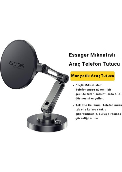 Güçlü Magsafe Uyumlu 360 Döner Alüminyum Araç Içi Telefon Tutucu Masaüstü Telefon Standı fiyatları
