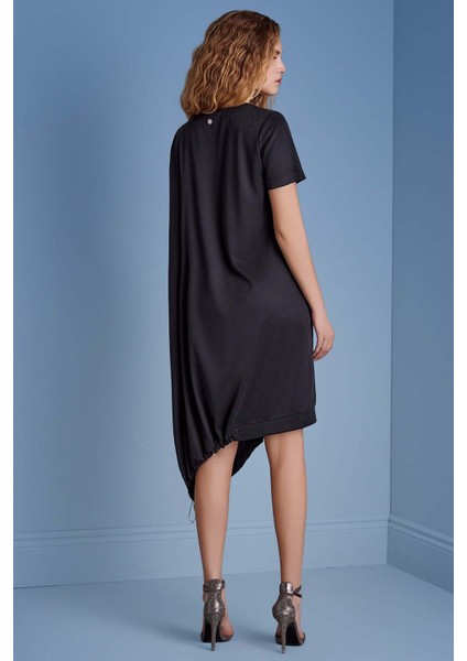 Kısa Kollu Siyah Örme Elbise indirimleri