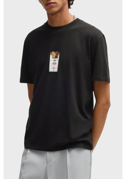 Baskılı Pamuk Relaxed Fit Bisiklet Yaka T Shirt Erkek T Shirt 50530683 001