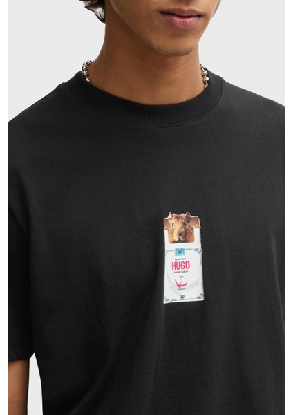 Baskılı Pamuk Relaxed Fit Bisiklet Yaka T Shirt Erkek T Shirt 50530683 001 fırsatları