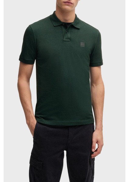 Hugo Logolu Streç Pamuklu Slim Fit Düğmeli Polo Yaka T Shirt Erkek Polo Yaka T Shirt 50507803 350