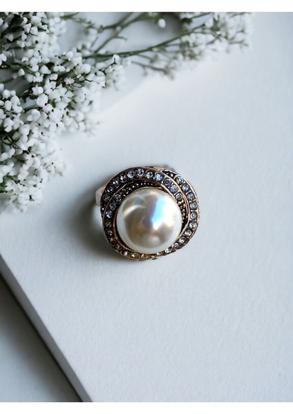 Zirkon Taşlı İnci Yüzük fiyatları