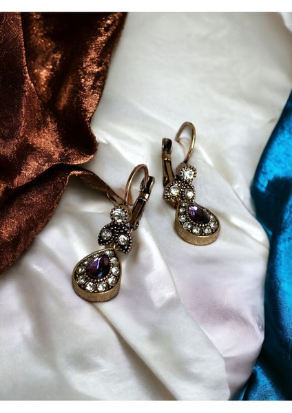 Kristal Taşlı Küçük Su Damlası Sallantılı Küpe fiyatları