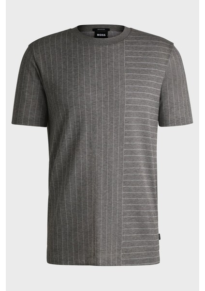 Çizgili Pamuk Regular Fit Bisiklet Yaka T Shirt Erkek T Shirt 50531315 030 indirimleri