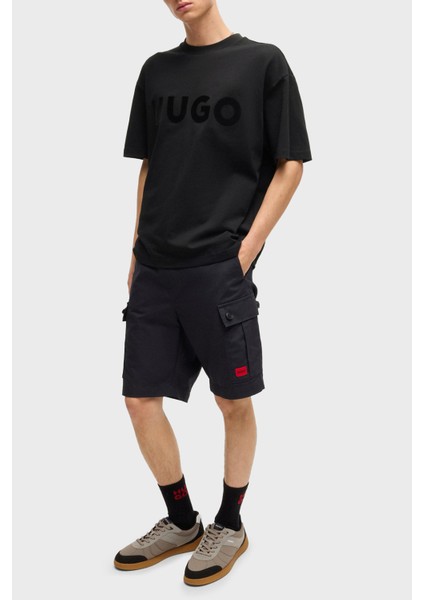Logo Baskılı Pamuk Oversize Fit Bisiklet Yaka T Shirt Erkek T Shirt 50525765 001 modelleri
