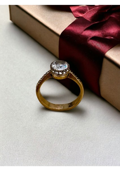 Elmas Montür Zirkon Taşlı Tek Taş Yüzük modelleri