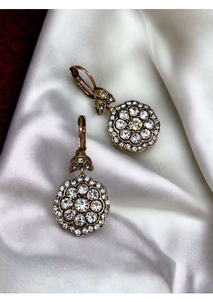 Kristal Taşlı Elmas Montür Küpe modelleri