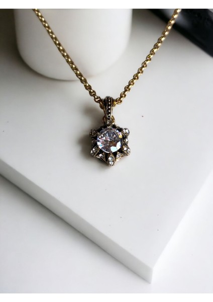 Elmas Montür Taşlı Kolye fiyatları