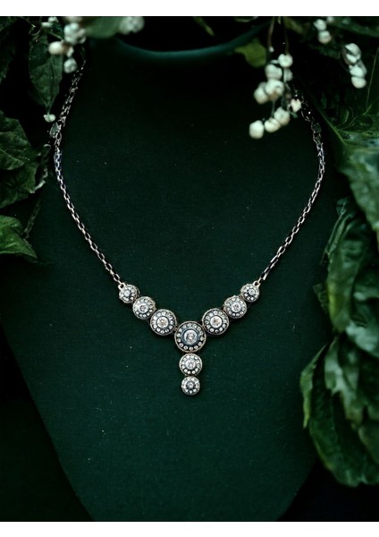 Yuvarlak Anturaj Elmas Montür Kolye modelleri