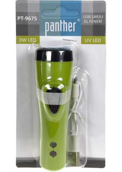 PT-9675 USB Şarjlı El Feneri