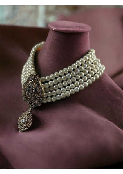 Zirkon Taşlı İnci Tasma Kolye fiyatları