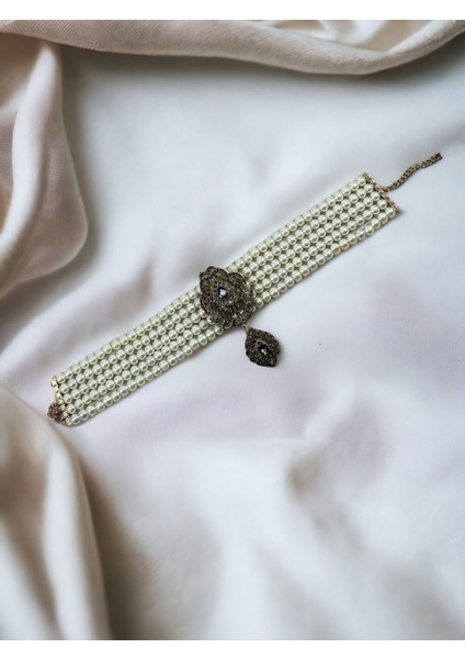 Zirkon Taşlı İnci Tasma Kolye fırsatları