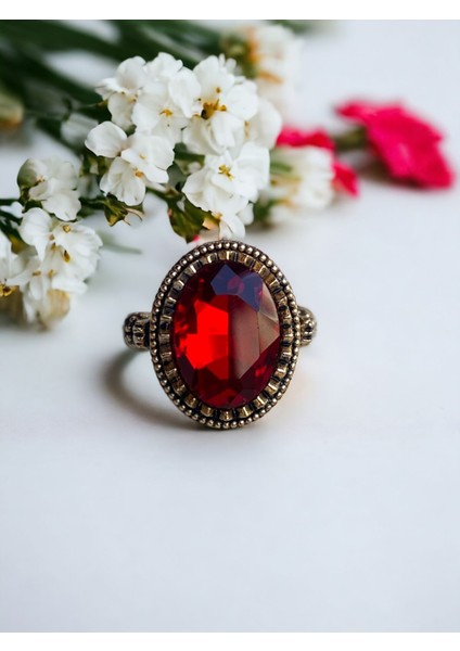 Kristal Taşlı Oval Yüzük fiyatları