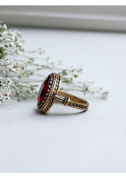 Kristal Taşlı Oval Yüzük modelleri