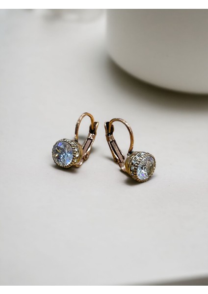 Elmas Montür Zirkon Taşlı Tek Taş Küpe fırsatları