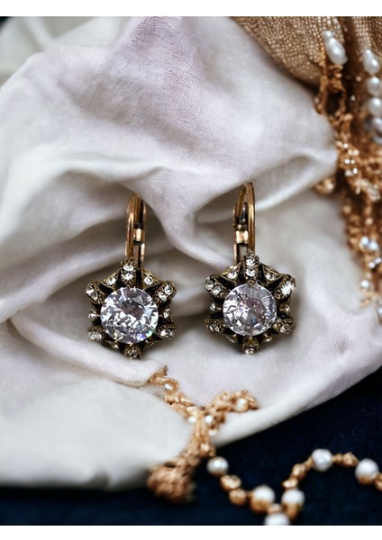 Kristal Taşlı Elmas Montür Küpe fiyatları