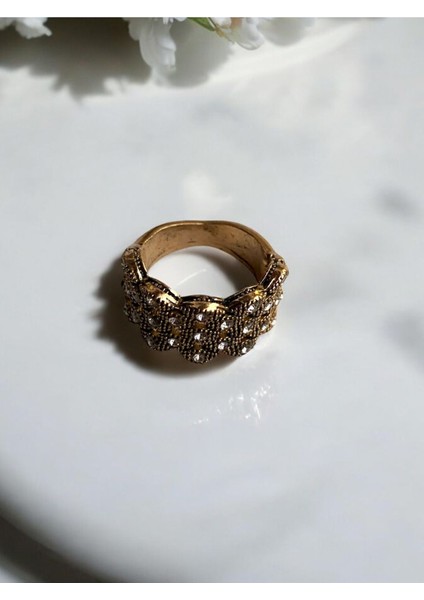 Kristal Taşlı Elmas Montür Yüzük fiyatları