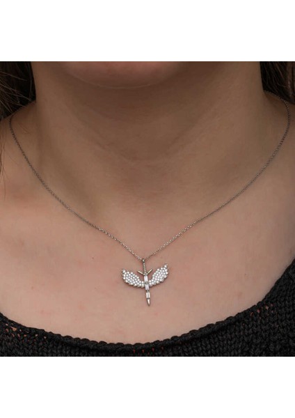 Gümüş Baget Taşlı Mikail Kılıcı Kadın Kolye CSR2180293 indirimleri