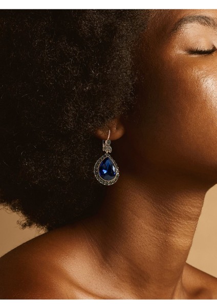 Zirkon Işlemeli Zümrüt Su Damlası Küpe fiyatları