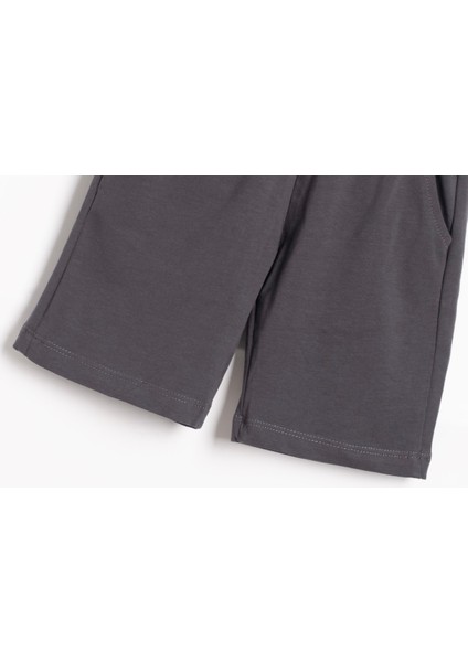 Cepli Takım T-Shirt Şort Unisex Çocuk Nakışlı Yazlık Takım