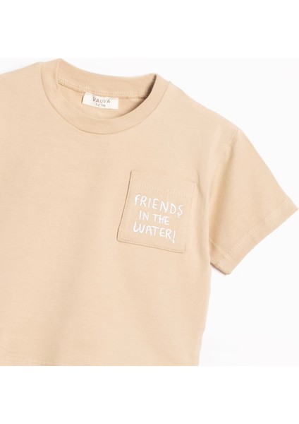 Cepli Takım T-Shirt Şort Unisex Çocuk Nakışlı Yazlık Takım