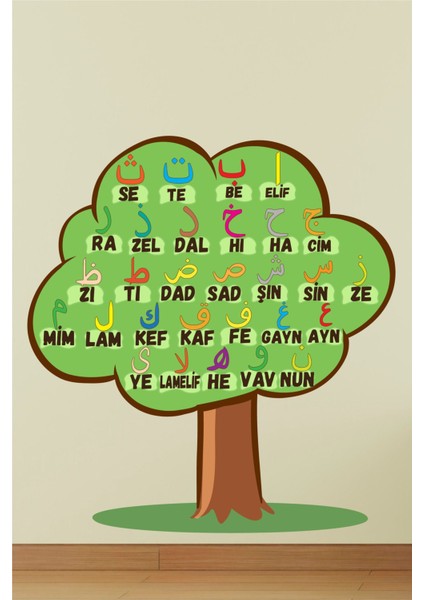 Ramazan Ayıtemalı Sticker Seti Elif-Ba Ağacı Ramazan Süsü Çocuk Odası Cam Duvar Sticker Kuran fiyatları