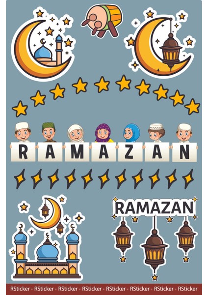 Ramazan Sticker Seti Hoş Geldin Ramazan Duvar Sticker Seti Ramazan Süsü