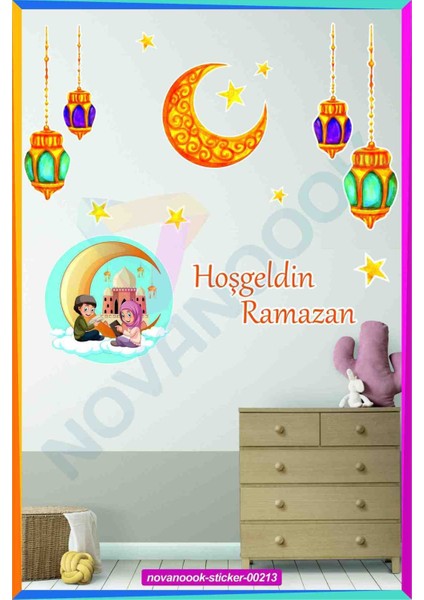 Ramazan Ayı Temalı Cam Duvar Süsleri Hoşgeldin Ramazan Sticker Seti (STICKER-00213) fiyatları